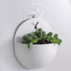 Geometric Hanging Wall Planter White / Circle | Sage & Sill