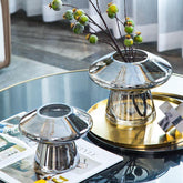 Silver Mirror Modern Glass Vases