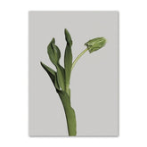 لوحة فنية جدارية خضراء تجريدية هندسية بسيطة لفتاة منحنية من قماش ملصق نورديك