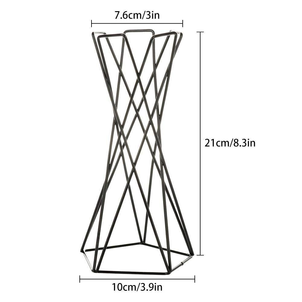 حامل نباتات هوائية معدني هندسي ملتوي