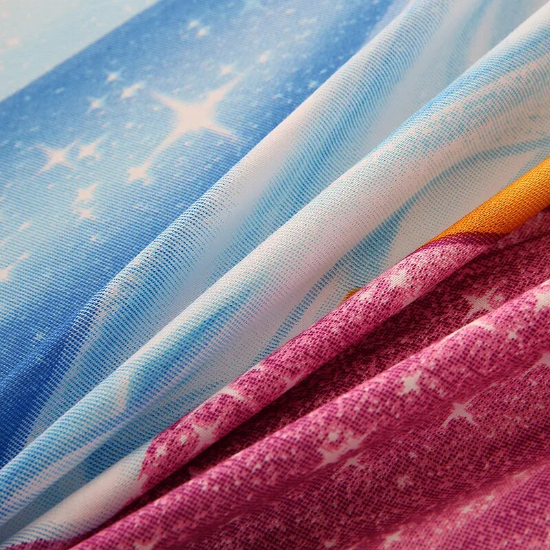 طقم غطاء لحاف للأطفال البنات بتصميم أميرة ديزني رابونزل وسندريلا