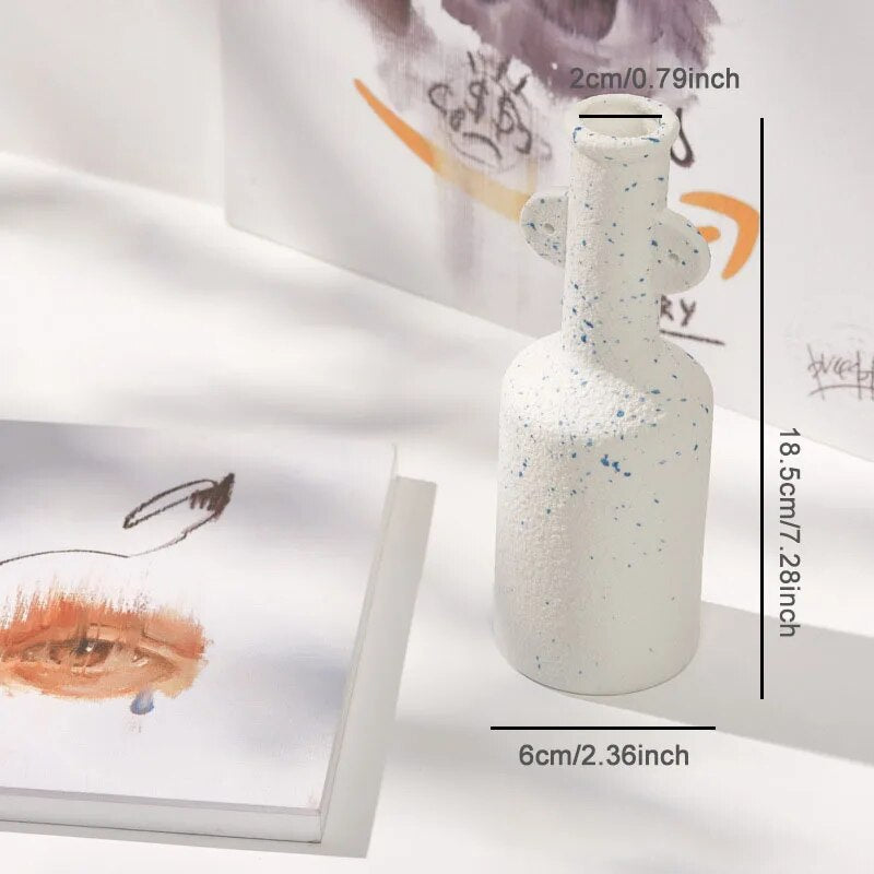 مزهرية بيضاء من سيراميك نورديك إنس