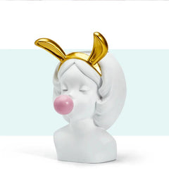 مزهرية من الراتنج الأبيض 