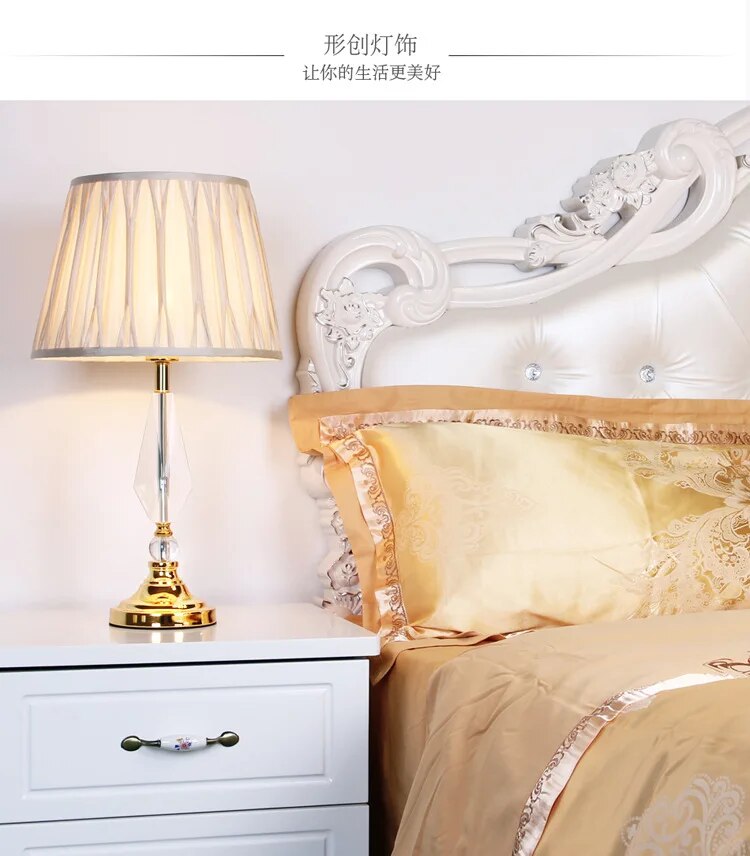 مصباح طاولة من القماش عالي الجودة من TUDA مقاس 36×63 سم مع شحن مجاني 