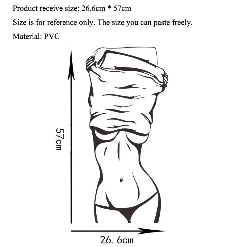 ملصق حائط مثير للفتيات، ديكور إبداعي لغرفة المعيشة وغرفة النوم، ملصقات جدارية فنية، ورق حائط، ديكور منزلي، ملصقات لياقة بدنية
