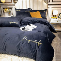 طقم سرير من الفلانيل مقاس كوين كينج