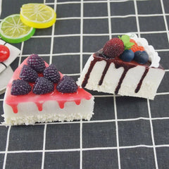 محاكاة كعكة الفاكهة، نموذج الخبز، دعامات تصوير الطعام، كعكة تقطيع اصطناعية، كعكة آيس كريم مزيفة، ألعاب لطيفة، عرض متجر الكعك