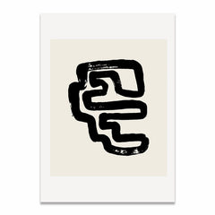 ملصق حائط تجريدي حديث باللونين الأبيض والأسود النوردي