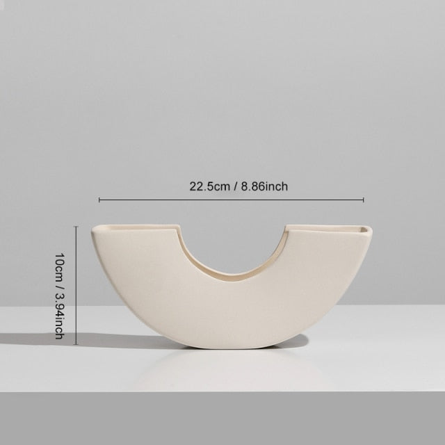 مزهرية تنسيق الزهور الخزفية الاسكندنافية