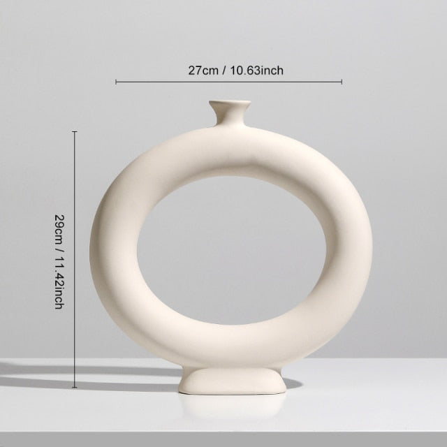 مزهرية تنسيق الزهور الخزفية الاسكندنافية