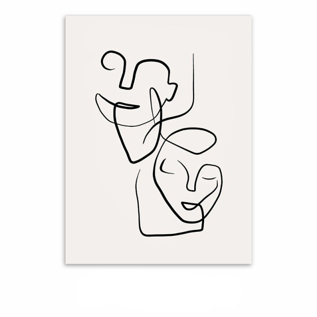 ملصق طباعة قماشية بخطوط تجريدية متنوعة للأزياء النوردية