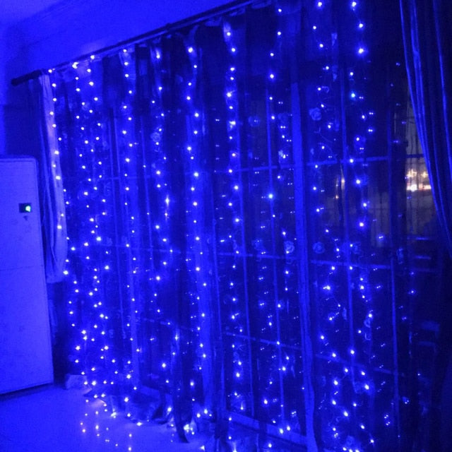 سلسلة أضواء خرافية LED بطول 3 أمتار مع ستارة وتوصيل USB